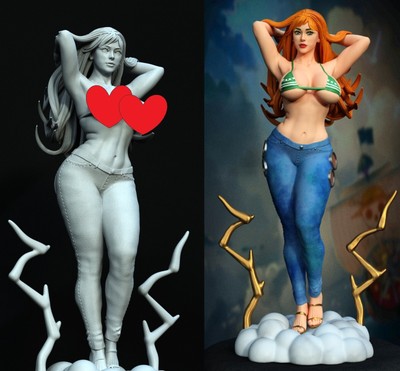 Nani Fan art 3d printed 14k Resin figure  unpainted unassembled gk female piece