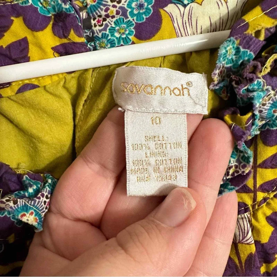 Savannah, Vestido Retro Estampado Floral Sin Mangas, Niñas Talla 10 Foto 3 de 4