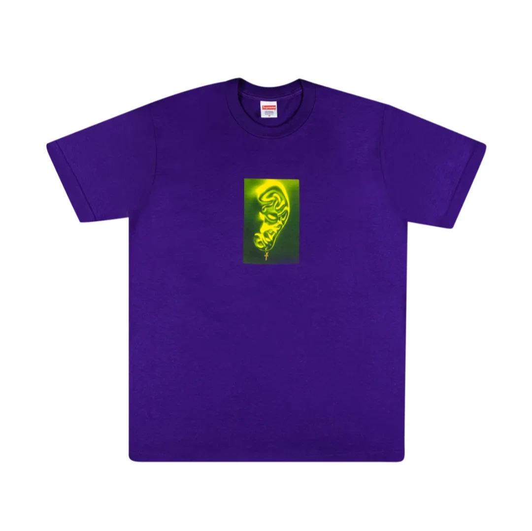 Neuf ! T shirt Supreme S/S 21 oreilles (violet) grand