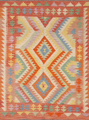 Reversible Kilim Kelim Rugs Rectangle Handwoven Tribal Carpets 5x7 ft