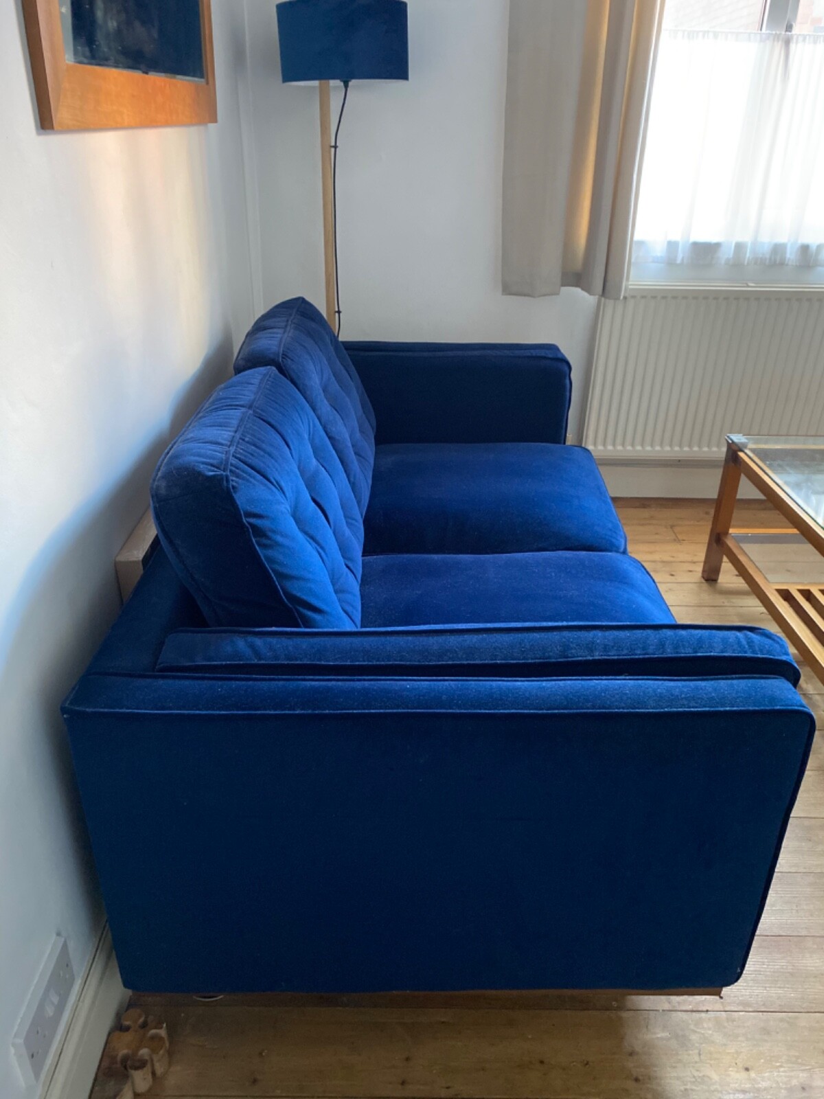 SECOND HAND John Lewis x Swoon ‘Lyon’ Caspian Blue velvet 2seater sofa