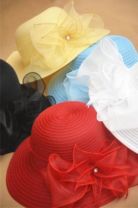 Mujer Kentucky Derby Floral Ala Ancha Vestido Iglesia Verano Sol Sombrero A323 Foto 2 de 4