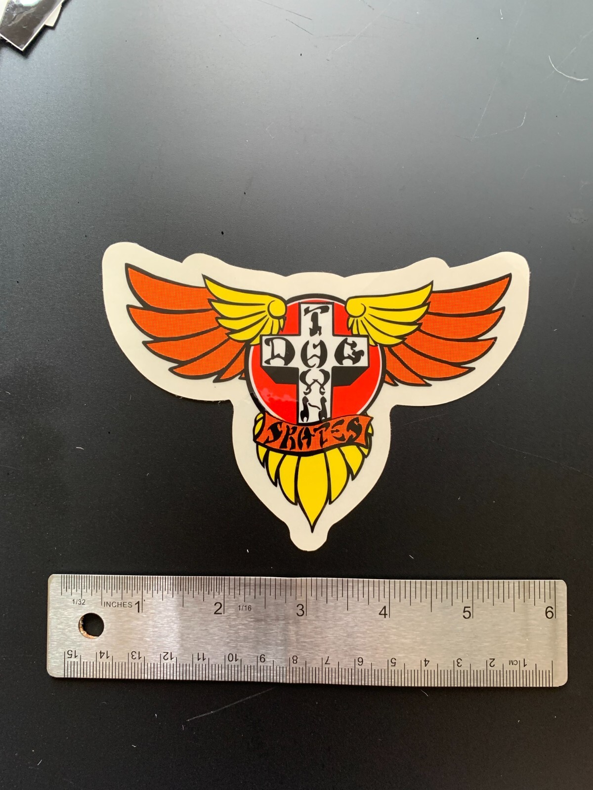 VERY RARE VINTAGE ORIGINAL DOGTOWN Skateboard sticker SKATES WING dog town 1970s