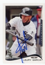 SIGNED BASEBALL CARD AUTO TOPPS 2014 LEURY GARCIA CHICAGO WHITE SOX #US37