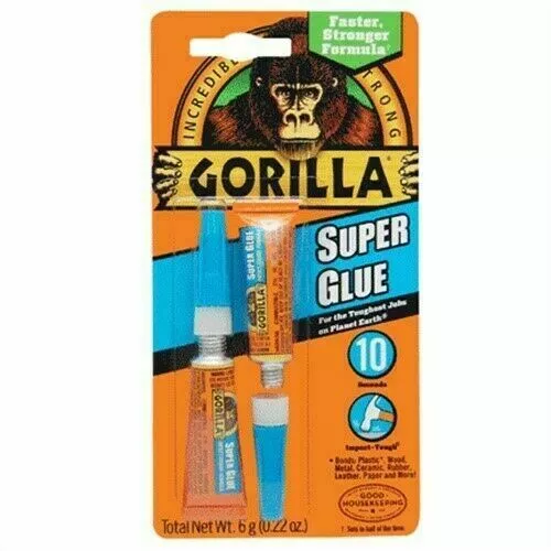 Waterproof Gorilla Super Glue Strong Adhesive Instant Fix 2 Tubes