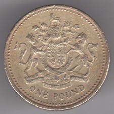 United Kingdom £1 Pound 2003 Nickel-brass Coin - Royal Arms
