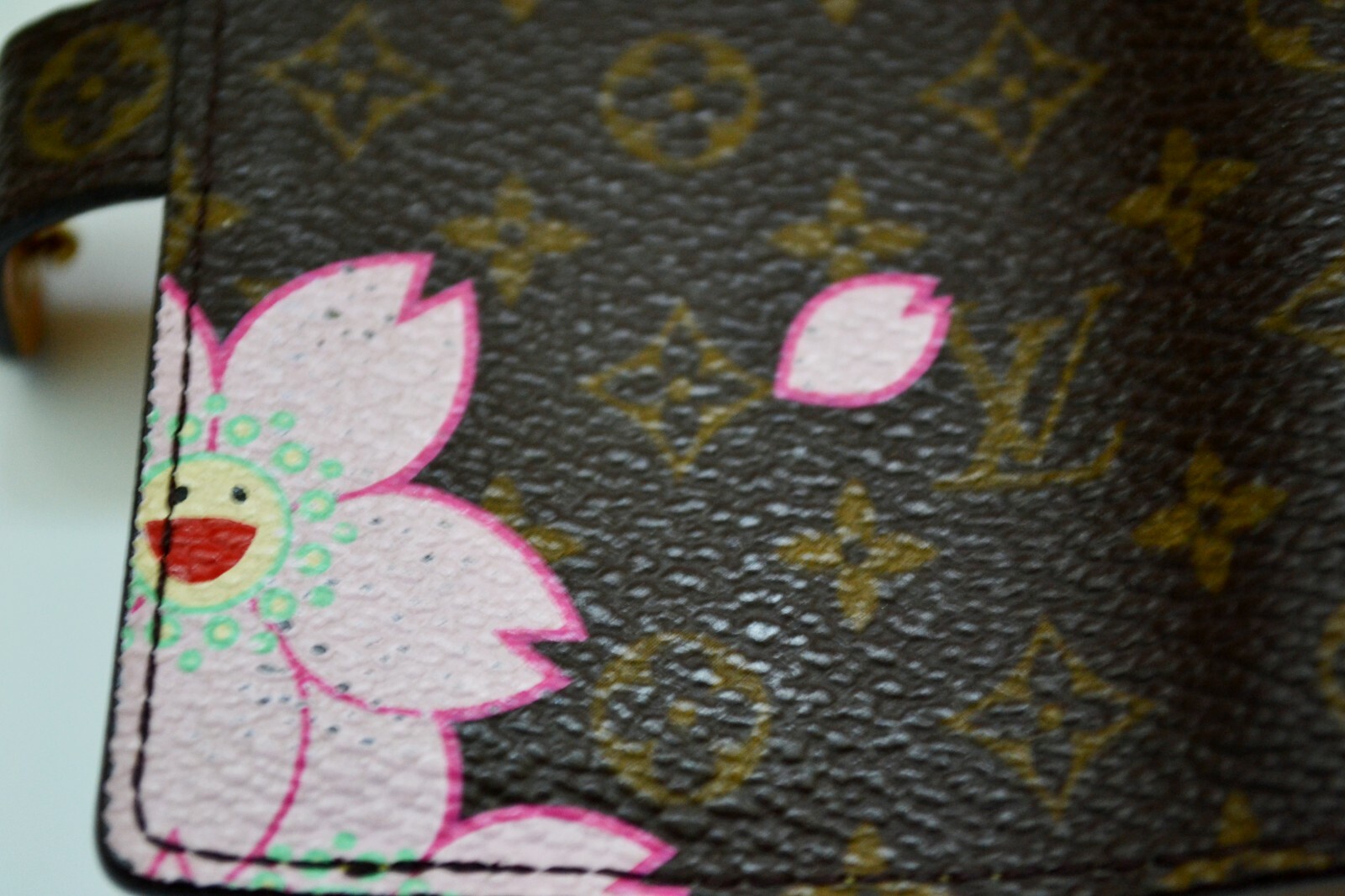LOUIS VUITTON CHERRY BLOSSOM MURAKAMI MINI ADDRESS BOOK CC WALLET AUTHENTIC RARE image 9