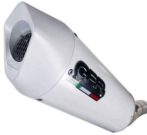 tubo de escape homologado aluminio blanco gpr por ktm duke 250 2017 17 2018 18 - Imagen 2 de 3