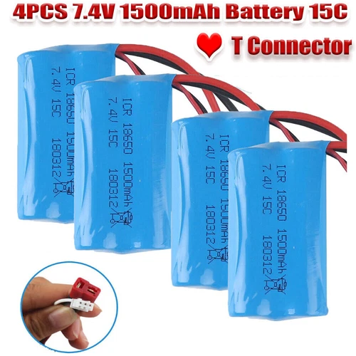 7.4V 1500mAh 2S 15C Lipo Battery T Plug for Wltoys Helicopter Airplane RC Cars - Picture 15 of 16