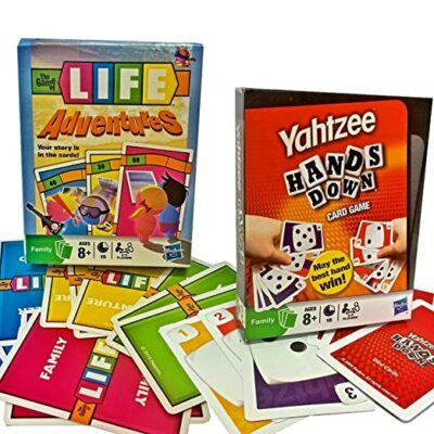 The Game Of Life Adventures And Yahtzee Hands Down Card Game (2 Pack)