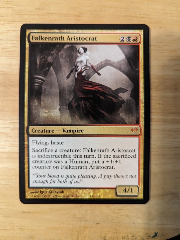Magic the Gathering MTG Falkenrath Aristocrat Dark Ascension 138/158  - Image 2 of 3
