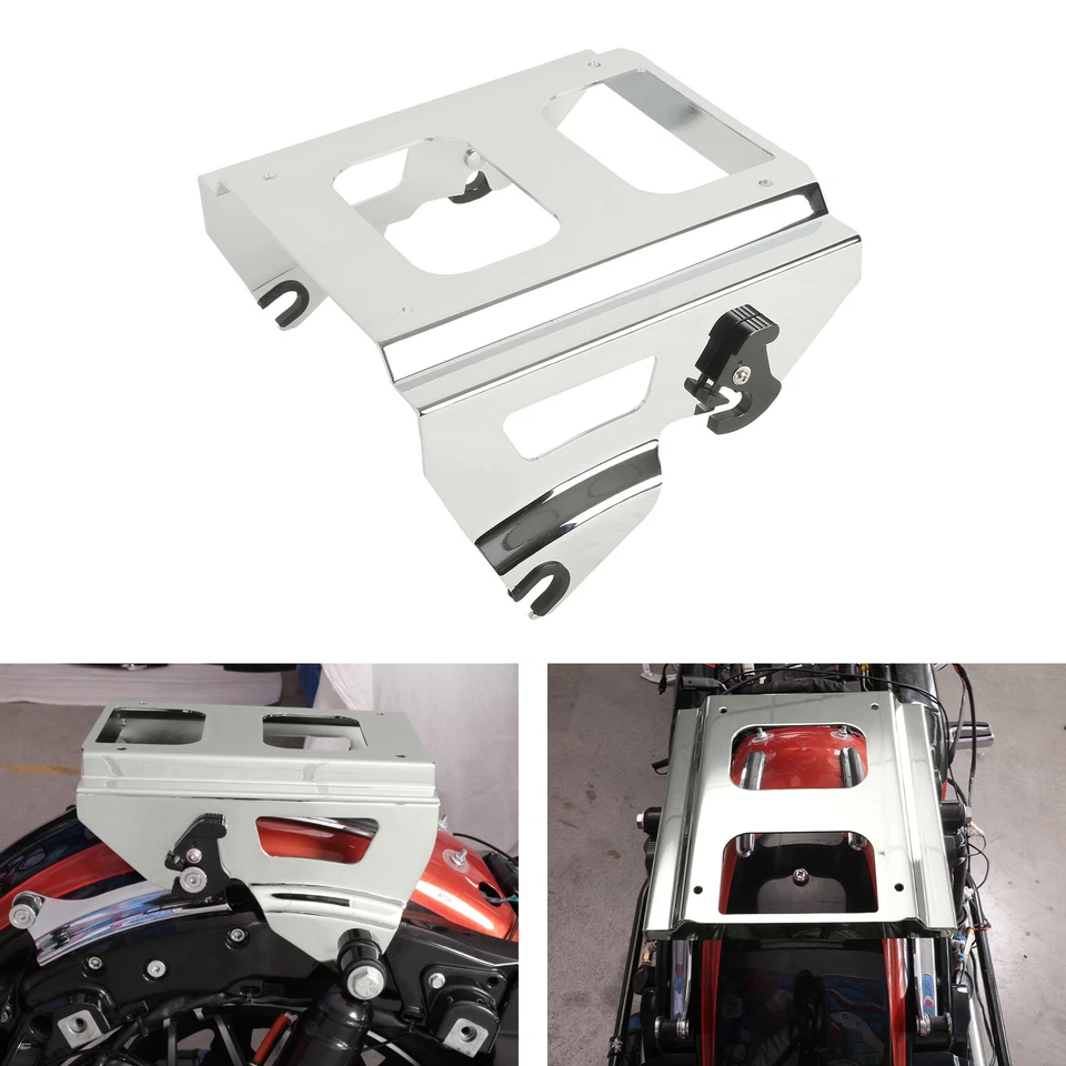 Kit de acoplamiento desmontable de montaje individual cromado apto para Harley Electra Glide 09-13 Foto 2 de 4