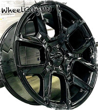 24 Gloss Black 2684 Replica Five Lug Wheels Fits 2004 2018 Ram 1500 5x5.5 25