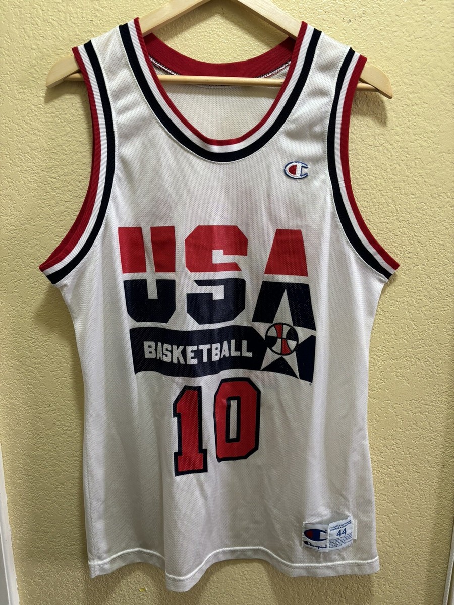 Clyde Drexler Champion USA Olympic Basketball Jersey Size 44