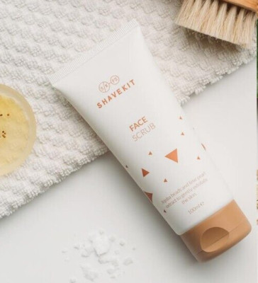 Rasierset 100ml Gesichtspeeling ~ Jojoba & Limette Perlen Extrakte ~ sanftes Peeling der Haut