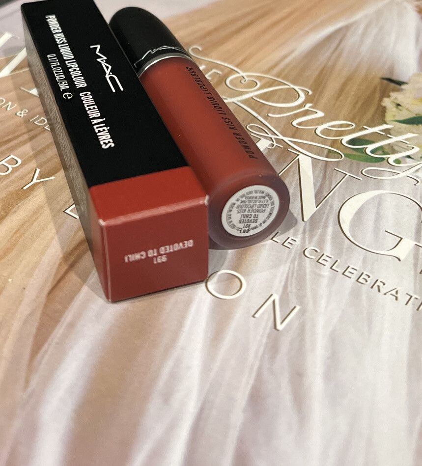 MAC Powder Kiss Liquid Lipcolour 991 Devoted To Chili 5ml/0.17oz