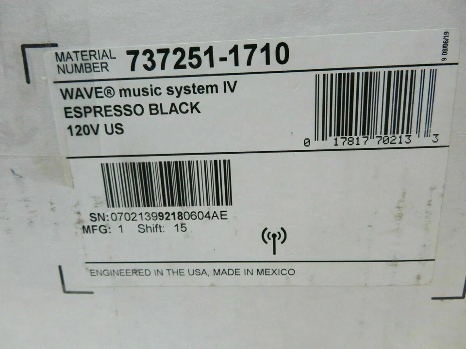 Bose Wave IV Music Sound System CD MP3 Player AM & FM Radio Tuner Espresso Black - Image 3 of 4