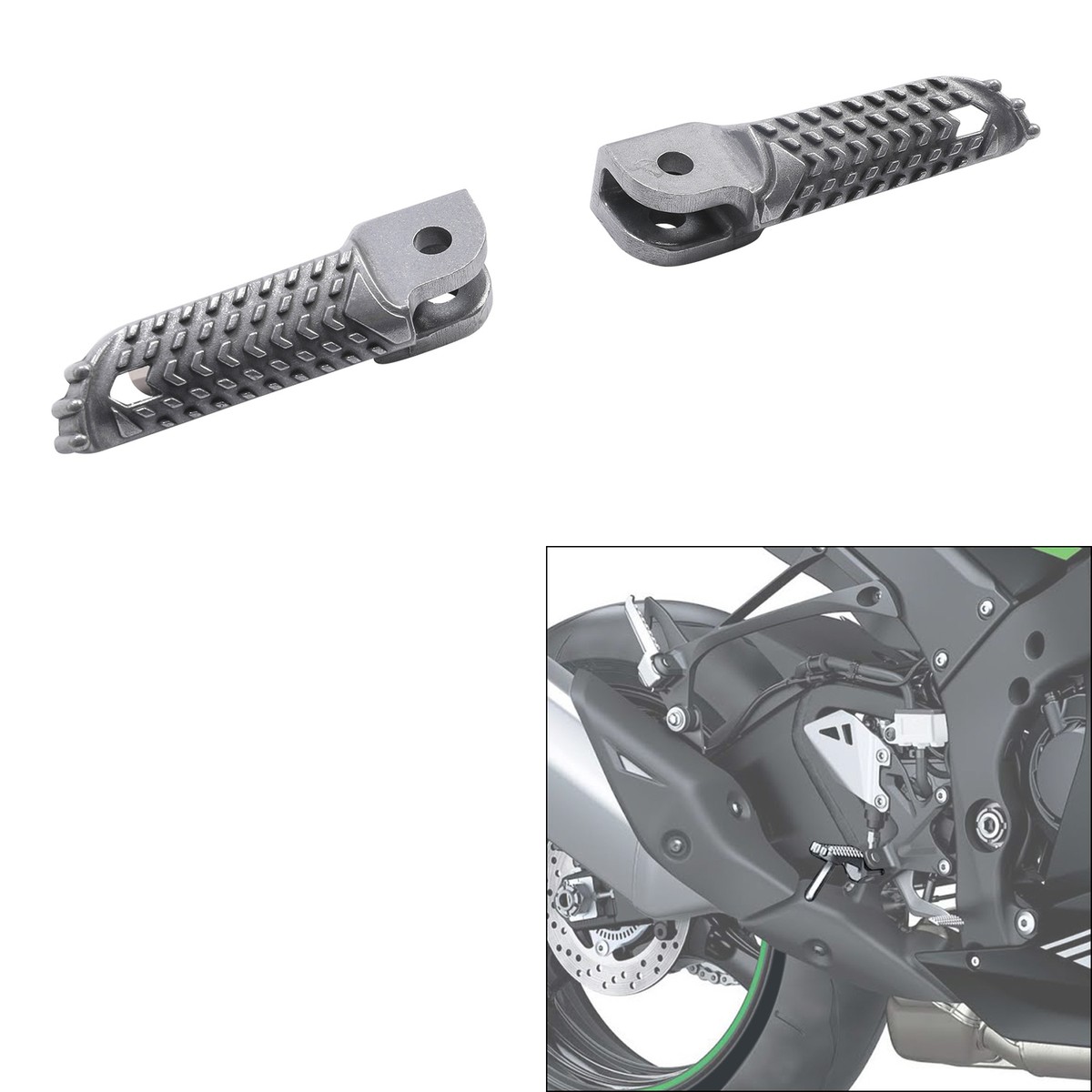 Front Driver Foot Pegs Fit For Kawasaki Ninja ZX10R 2022
