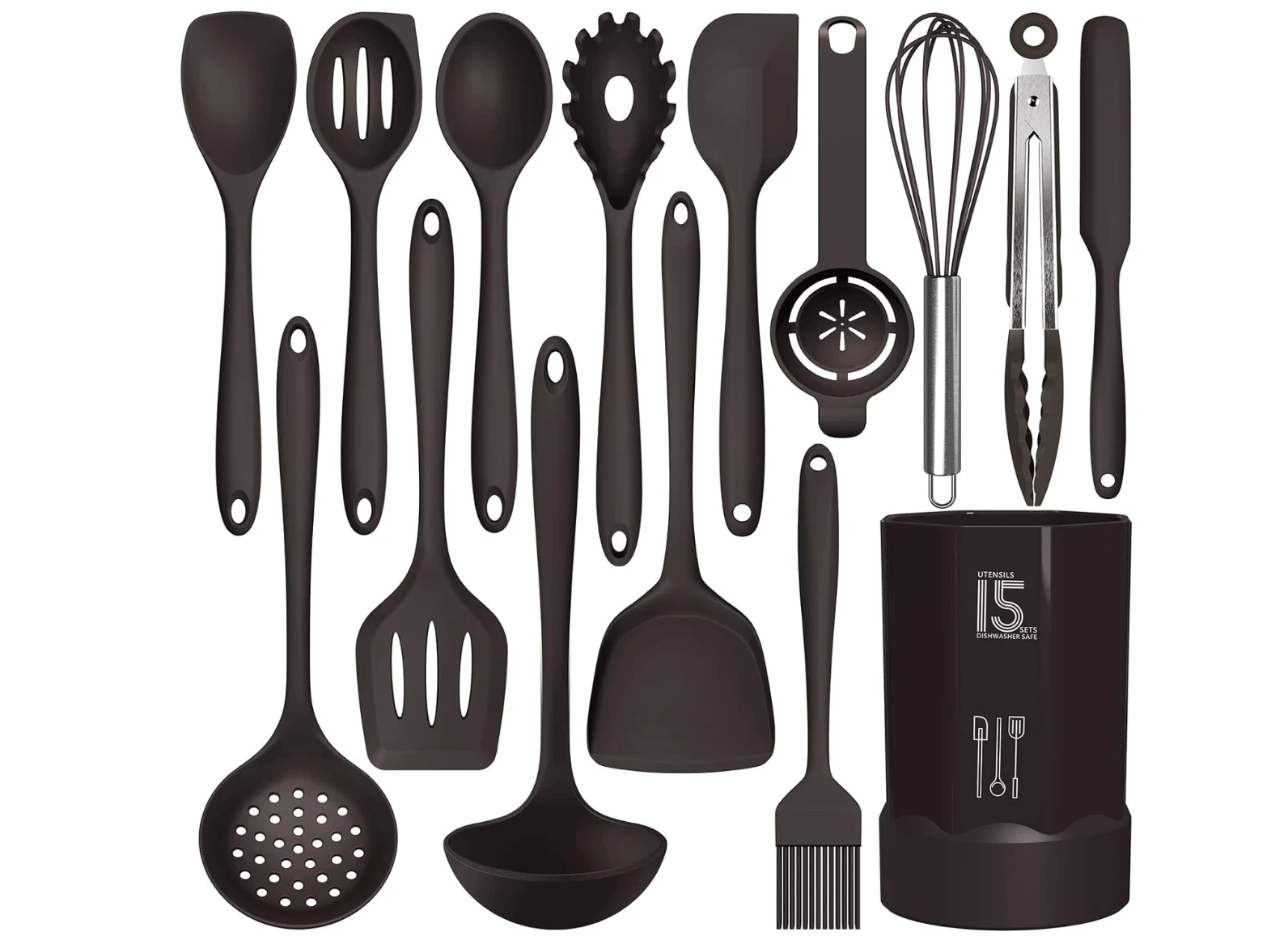 Quality Silicone Cooking Utensils Set - 446°F Heat Resistant, BPA Free