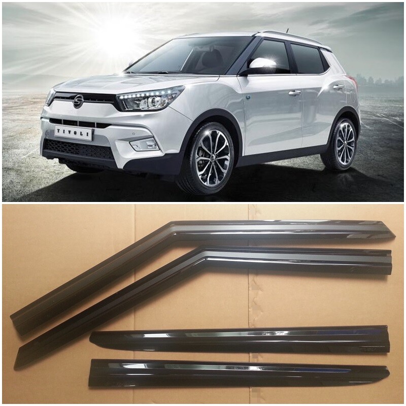 Smoke Window Visor Deflectors 4 p Made in Korea Ssangyong TIVOLI