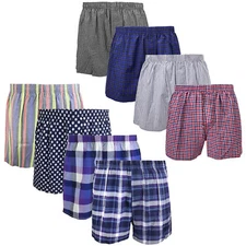 Falari 4-Pack Men's Boxer Underwear 100% Cotton Premium Quality