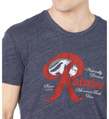 The Original Retro Brand Rainier Beer Tee   Medium  Navy  RB120  Made in the USA