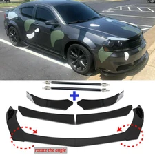 For Dodge Avenger Front Bumper Lip Splitter Body Kit Chin Spoiler Glossy Black