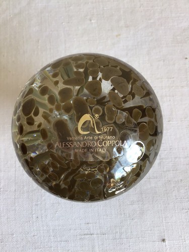 Nuovo Calcestruzzo Alessandro Coppola Marrone Italiano Arte Chiara Vetro Fungo 4"H - Foto 5 di 7