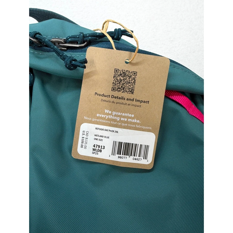 Patagonia Refugio Daypack 26L Wetland Blue Backpack New with Tags $109 Retail - Image 4 of 4