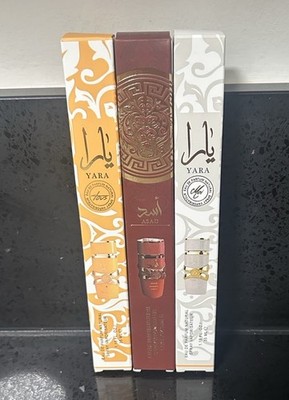 NEW in Box Yara & Asad Perfume x 3 Trio Set - 1.1 FL OZ / 35 ML