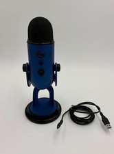 Blue Yeti Logitech USB Condenser Microphone Midnight Blue Stand Cable Tested