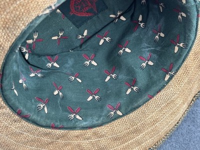 Le Prince Jardinier Hat Herringbone Woven Jute Brown Green  display picture 1