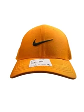 Nike Hat Mens Adjustable Dri FIT Club Golf Cap Swoosh Orange Black L/XL