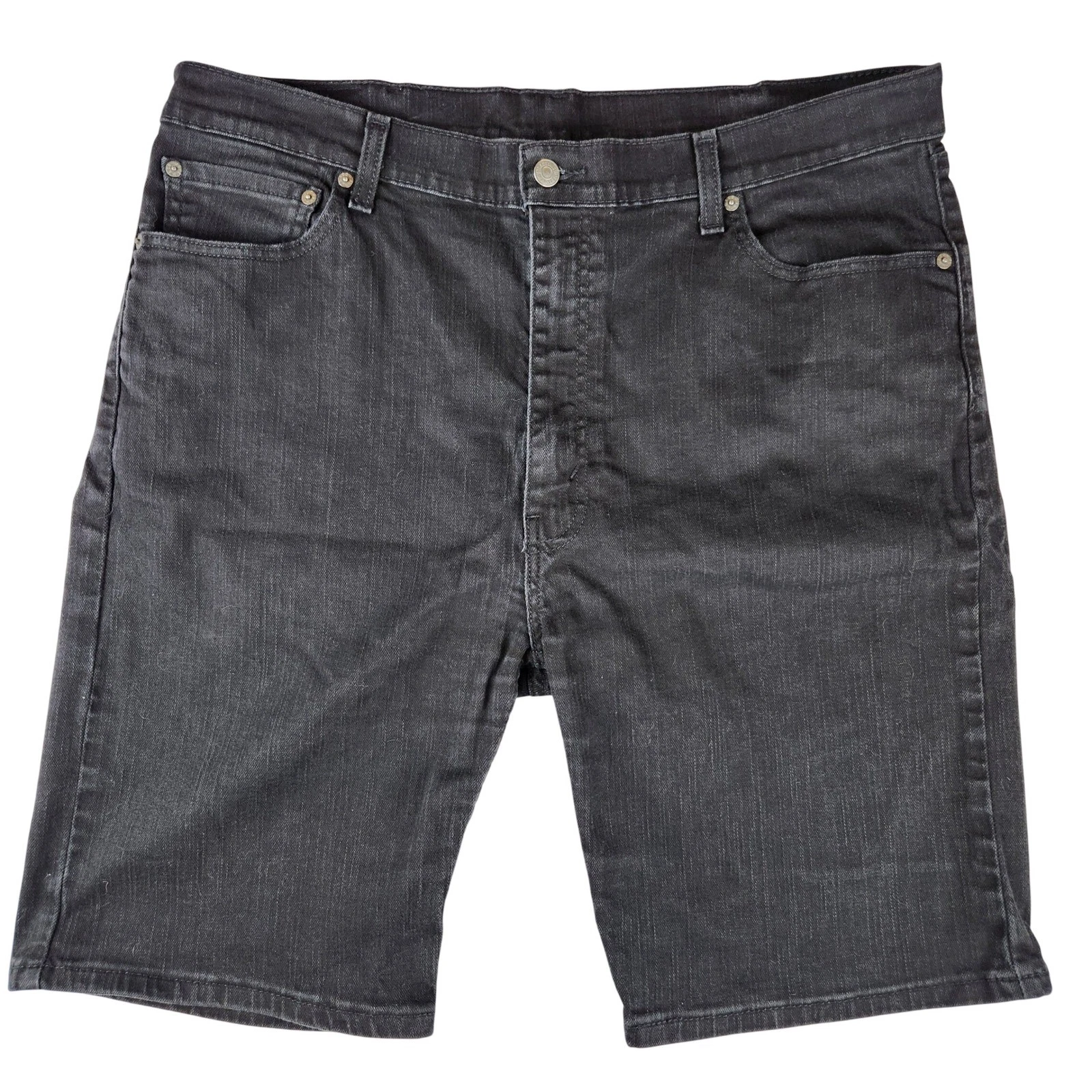 Vintage Levis 505 Jean Shorts Men's Jorts Size 40 Black Regular Fit Y2K Apr 1996