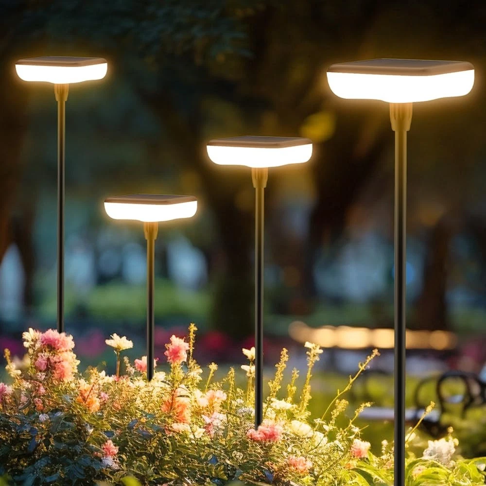 Solar Lights Outdoor Garden 4 Pack Solar Pathway Light 31" Tall Solar Landsca...