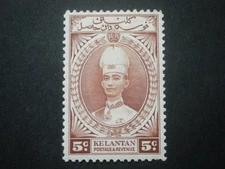 Malaya - Kelantan 1937 5c red-brown SG43 MM
