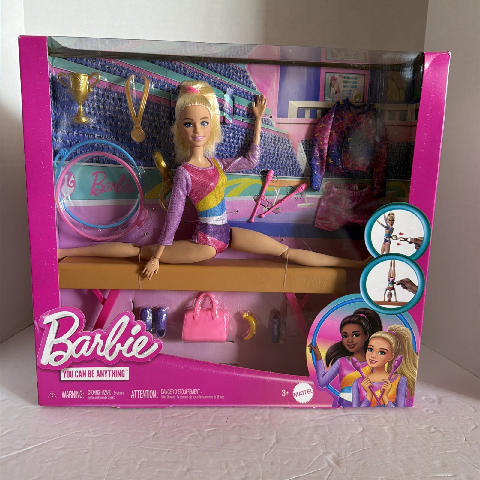 Barbie Gymnastics Doll & Playset Kids Childrens Girls Fun Pl