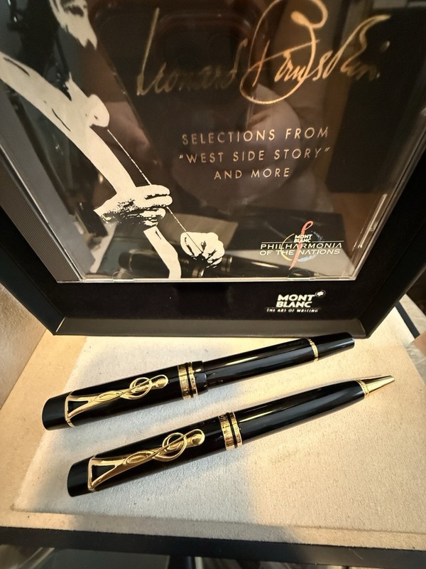 Montblanc,”Leonard Bernstein “F.Pen 18K, Ballpoint Pen Set,NOS,Germany 🇩🇪