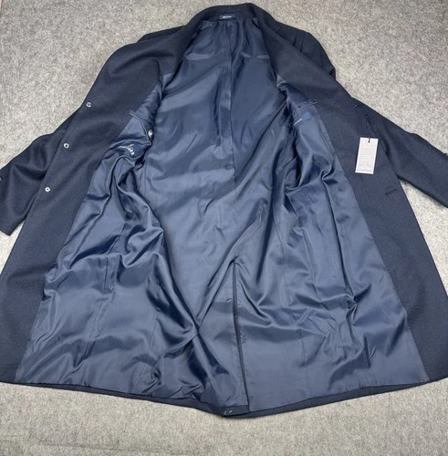 STAFFORD Mens Small NWT Regular Fit 100% Wool Overcoat Trenchcoat $260 MSRP image 8