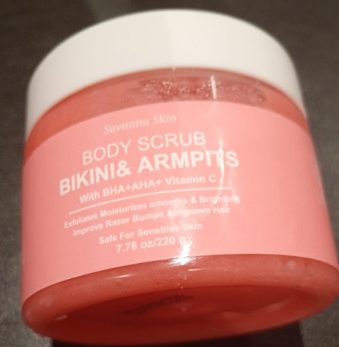 Savanna Skin Body Scrub Bikini & Armpits Exfoliator BHA AHA Vitamin C 220g New