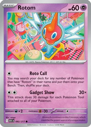 Pokemon Rotom C NM - Ascended Heroes 092/217