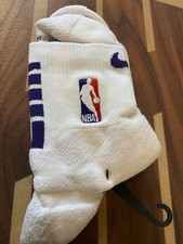 Nike NBA Authentic XL Ankle Socks White Purple Power Player Team Issued On Court