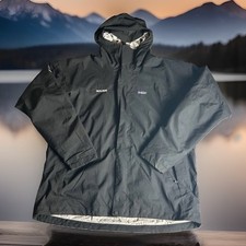 Patagonia Light Storm Jacket Men s XL Black H2No Waterproof Shell Hooded Coat