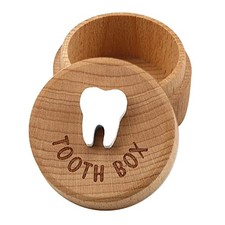 free-space 3D Carved Wooden Souvenir Dropped Tooth Keepsake Tooth Fairy Box