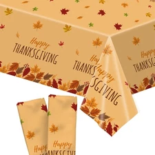 KatchOn, Thanksgiving Table Cloths Disposable Rectangle - 87x51 Inch, Pack of...