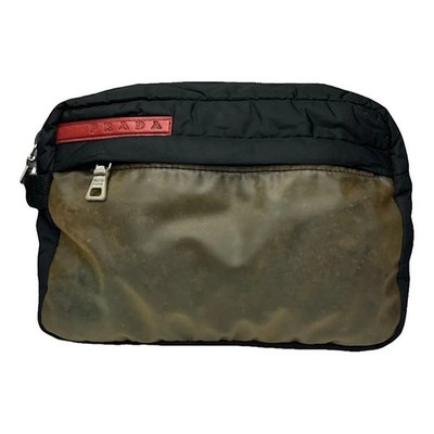 Prada Black Polyester Clutch Bag