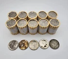 10 Unsearched Kennedy Half Dollar Rolls + (5) Silver Halves