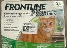 Frontline Plus For Cats 8 Weeks Older 3 Doses New Sealed