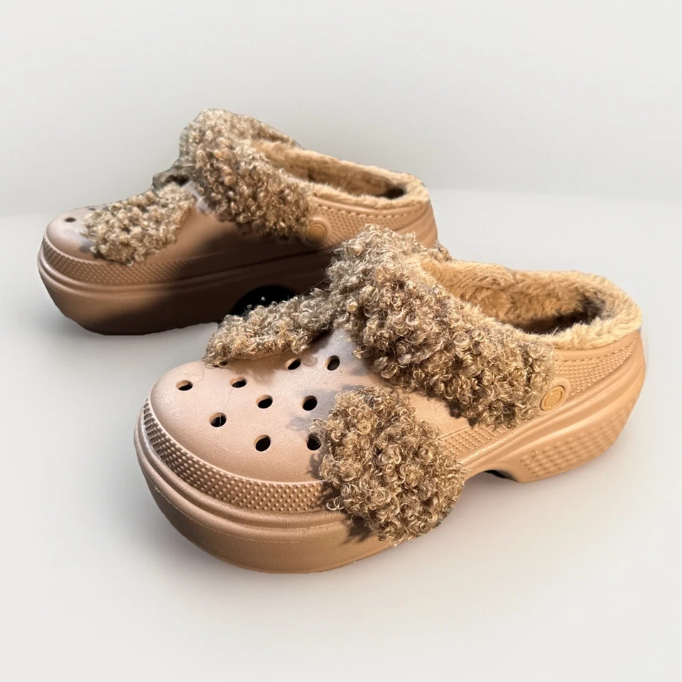 Zueco Crocs Stomp peluche sepia hombres 9 mujeres 11 Foto 4 de 4