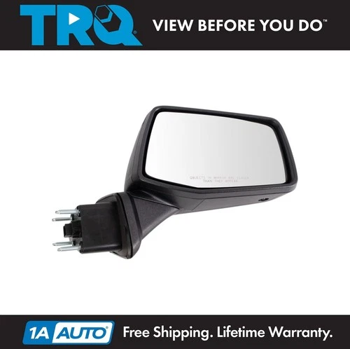 TRQ Side View Mirror Power Heated Striped Textured Cap RH for Silverado 1500
